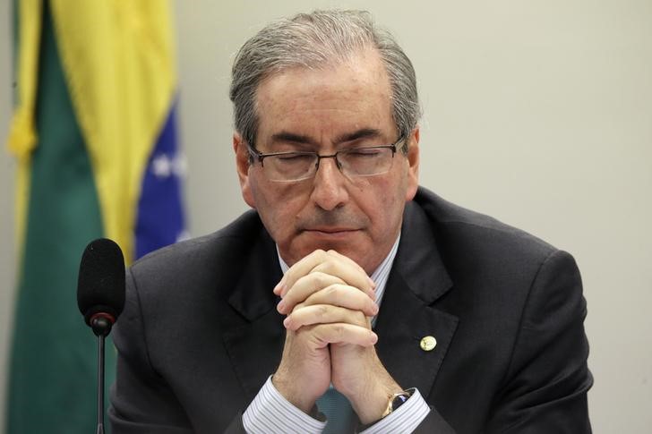 © Reuters. Presidente da Câmara dos Deputados durante depoimento na CPI da Petrobras