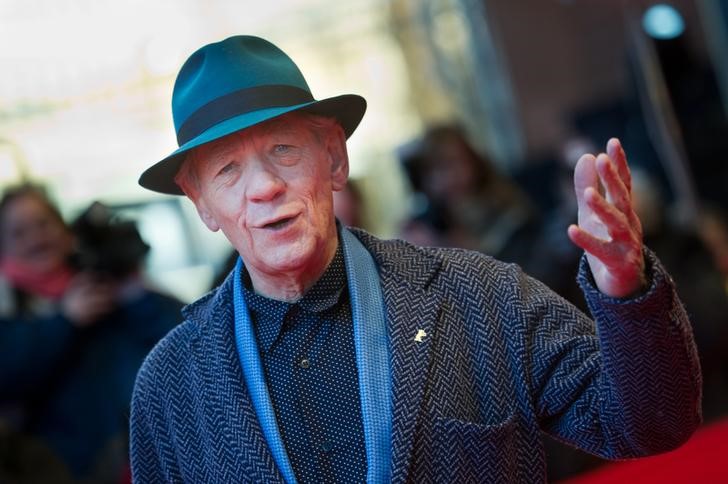 © Reuters. Actor McKellen arrives for screening at 65th Berlinale International Film Festival in Berlin
