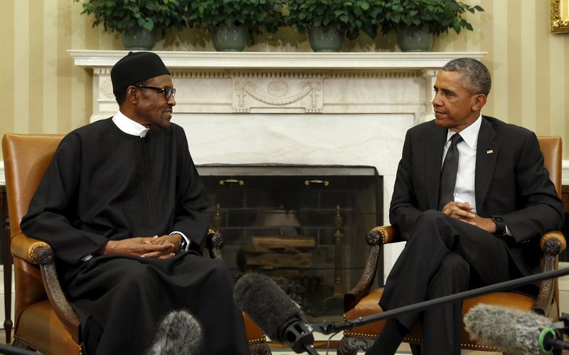 © Reuters. البيت الأبيض: أوباما ناقش مع الرئيس النيجيري بخاري تهديد بوكو حرام