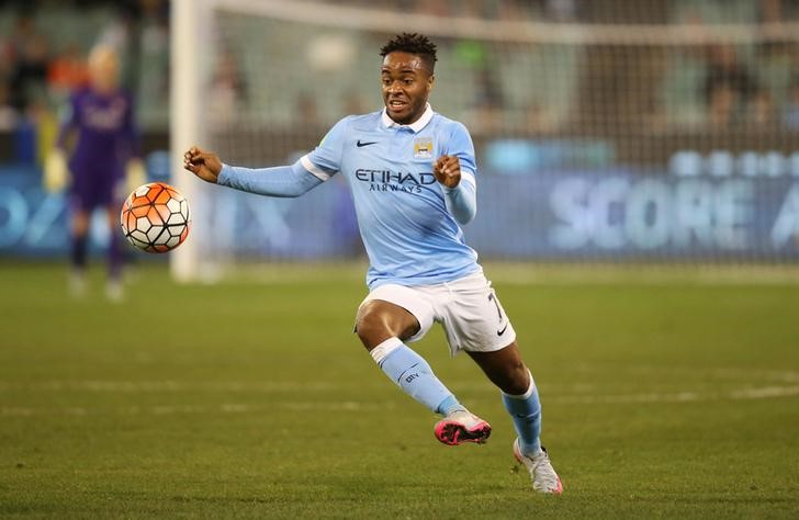 © Reuters. Raheem Sterling durante amistoso contra a Roma em Melbourne, na Austrália