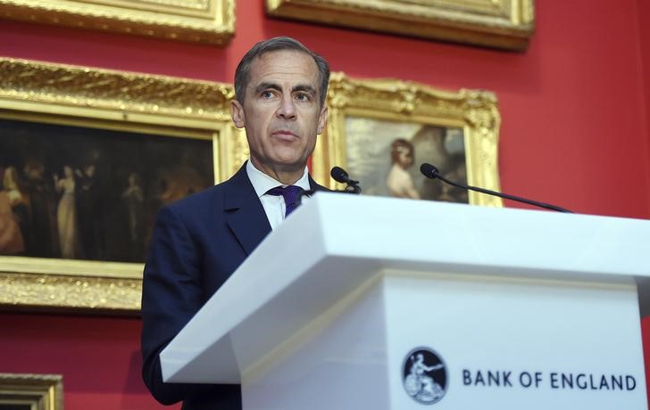 © Reuters. Bank of England Governor Mark Carney speaks at the Victoria and Albert museum in London