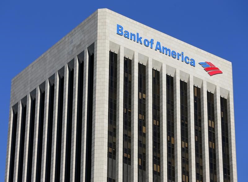 © Reuters.  A Bank of America sign is shown on a building in downtown Los Angeles, California