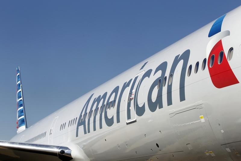 © Reuters. An American Airlines aircraft is on the ramp at Dallas-Ft Worth International Airport