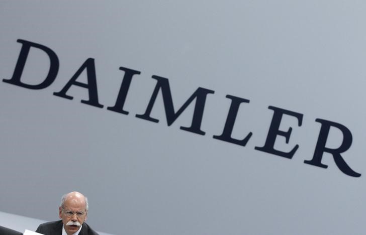 © Reuters. Daimler AG CEO Zetsche attends company's annual news conference in Stuttgart
