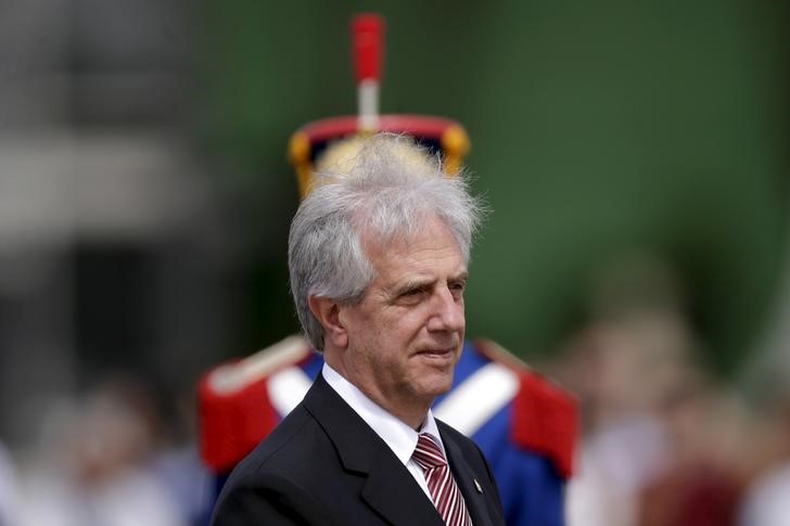 © Reuters. Presidente do Uruguai, Tabaré Vázquez, durante visita a Brasília