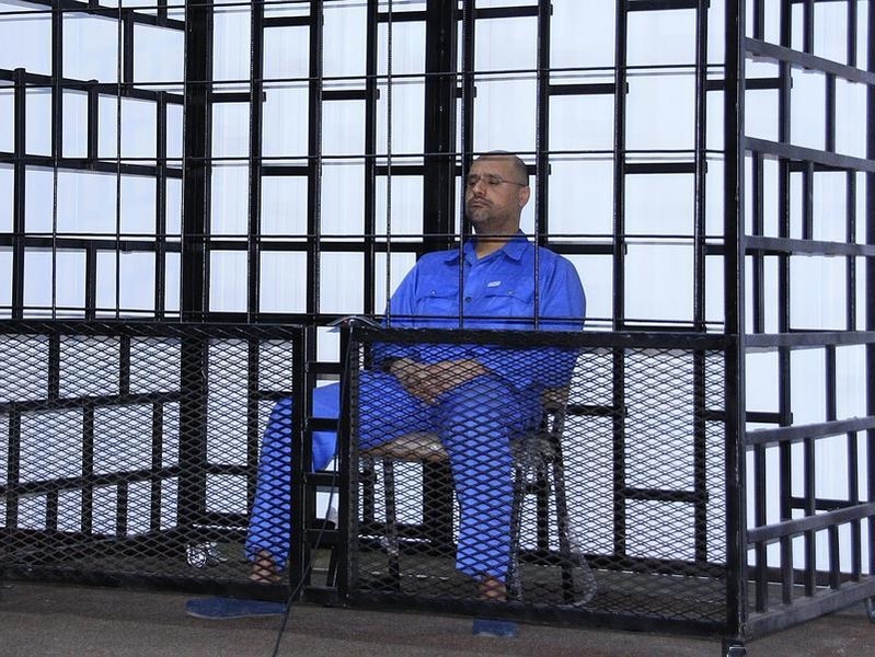 © Reuters. محامي سيف الإسلام القذافي يدين محاكمة موكله ويصفها بأنها صورية