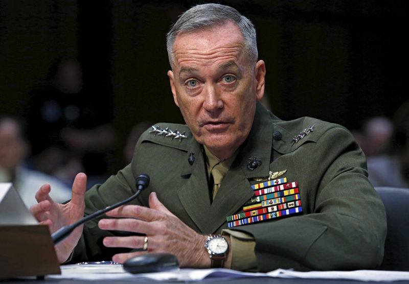 © Reuters. Marine Corps General Dunford testifies during the Senate Armed Services committee nomination hearing on Capitol Hill in Washington