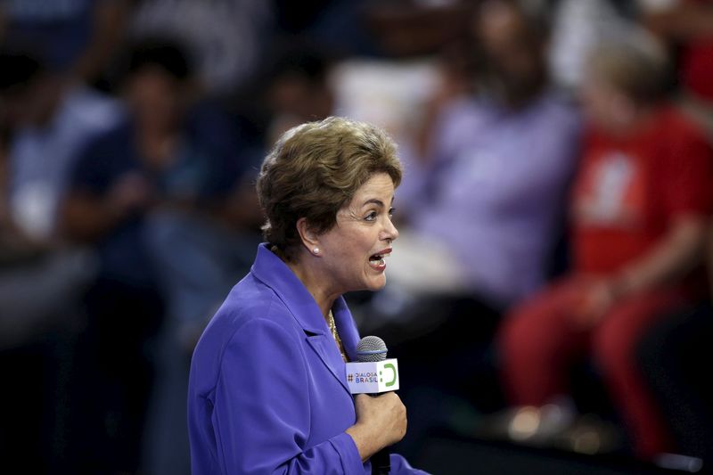 © Reuters. Presidente do Brasil, Dilma Rousseff, durante cerimônia em Brasília