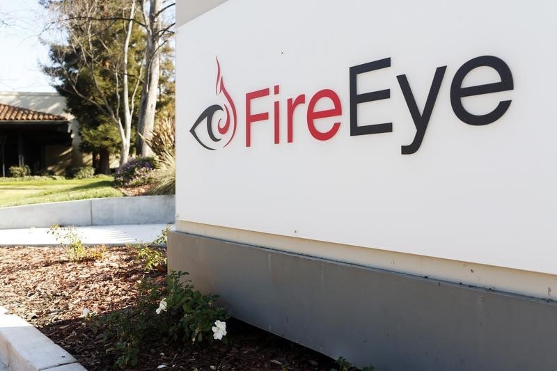 © Reuters. FireEye logo is seen outside the company's offices in Milpitas, California