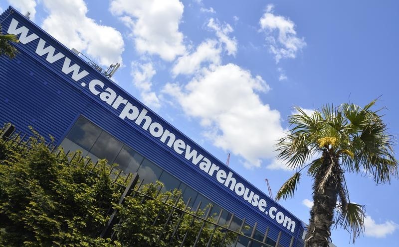 © Reuters. The headquarters of Carphone Warehouse is seen in west London