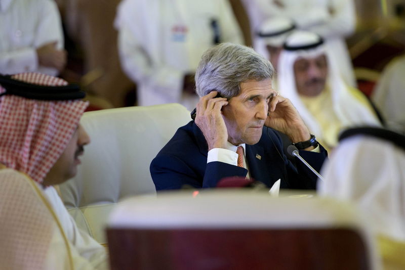 © Reuters. Secretário de Estado norte-americano, John Kerry, durante encontro em Doha, no Catar