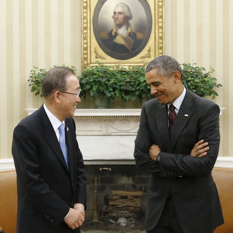 © Reuters. Plan climático de Obama muestra que EEUU puede cambiar el mundo, según Ban Ki-Moon 