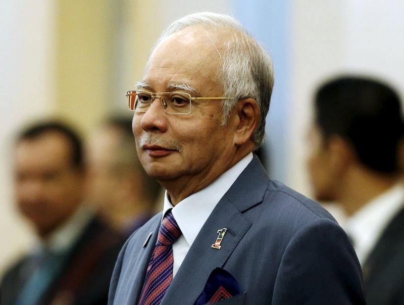 © Reuters. Malaysia's Prime Minister Najib Razak arrives at the 48th ASEAN foreign ministers meeting in Kuala Lumpur, Malaysia