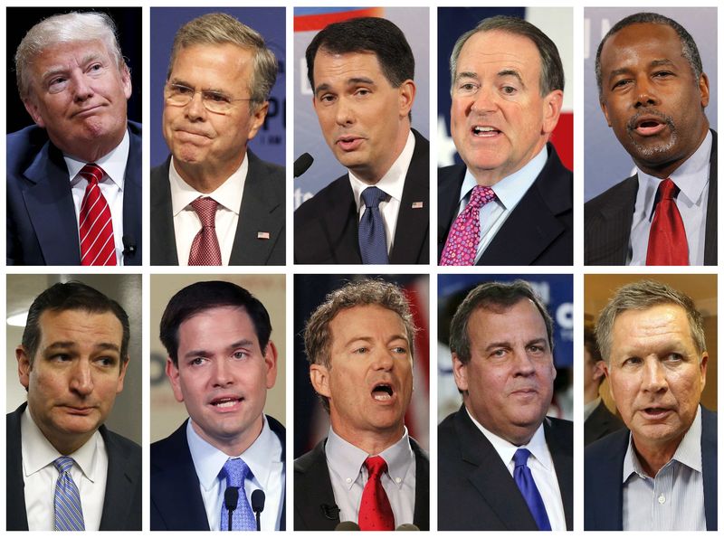 © Reuters. File photo combo of Republican presidential candidates