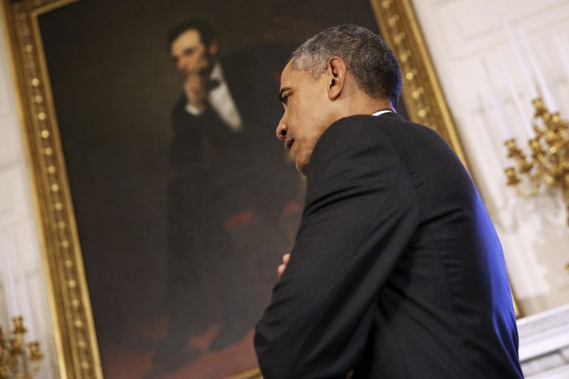 © Reuters. أوباما يحشد تأييدا لاتفاق ايران النووي في كلمة يلقيها في جامعة