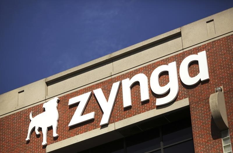 © Reuters. The Zynga logo is pictured at the company's headquarters in San Francisco