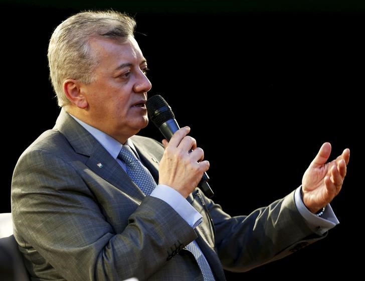 © Reuters. Presidente da Petrobras, Aldemir Bendine, durante evento em São Paulo 