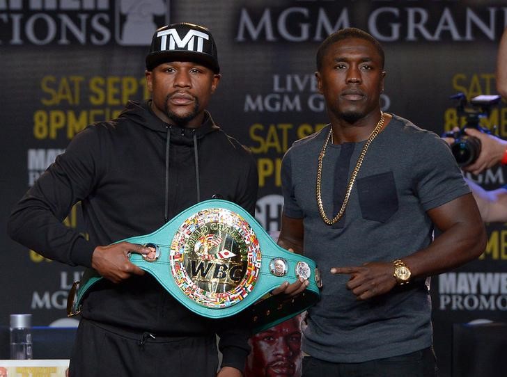 © Reuters. Boxing: Mayweather vs Berto-Press Conference