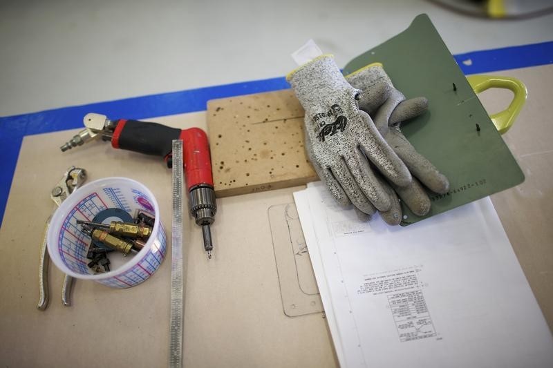 © Reuters. Equipment of aircraft technicians is seen on a table at Sikorsky Global Helicopters in Coatesville, Pennsylvania