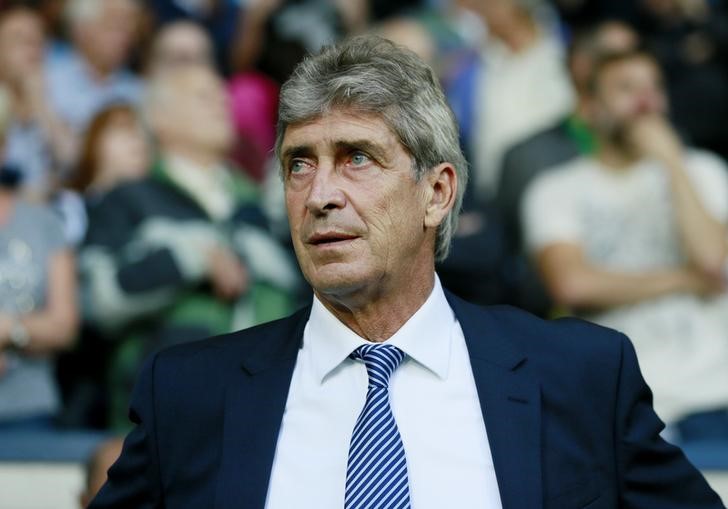 © Reuters. Técnico do Manchester City, Manuel Pellegrini, durante partida contra o West Bromwich Albion