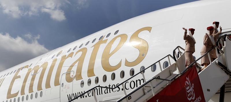 © Reuters. طيران الإمارات ترفض انتقادات دلتا بشأن رحلات دبي-أمريكا