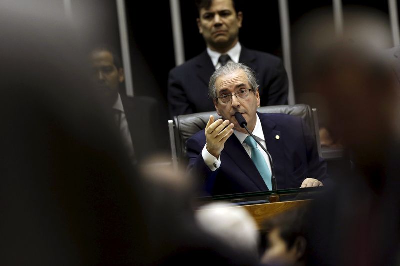 © Reuters. Presidente da Câmara Eduardo Cunha durante sessão em Brasília