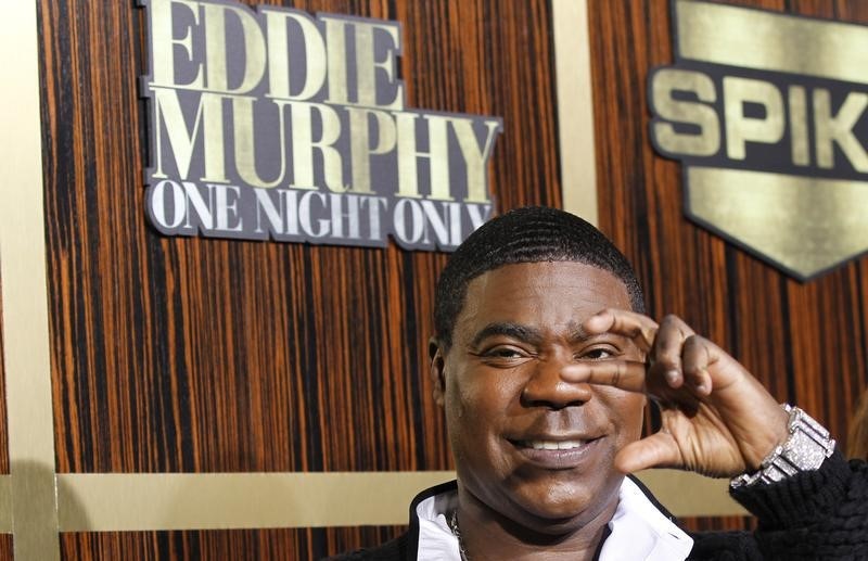 © Reuters. Morgan chega para programa em homenagem a Eddie Murphy em Beverly Hills