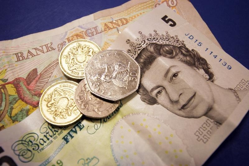 © Reuters. A generic picture of a some British sterling money in coins and bank notes.