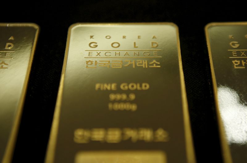 © Reuters. الذهب يقفز لأعلى مستوى في حوالي 5 أسابيع بفعل المخاوف بشان الصين
