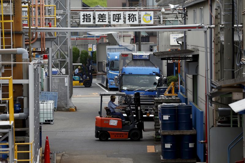 © Reuters. NOUVELLE HAUSSE DE LA CROISSANCE DU SECTEUR MANUFACTURIER JAPONAIS EN AOÛT