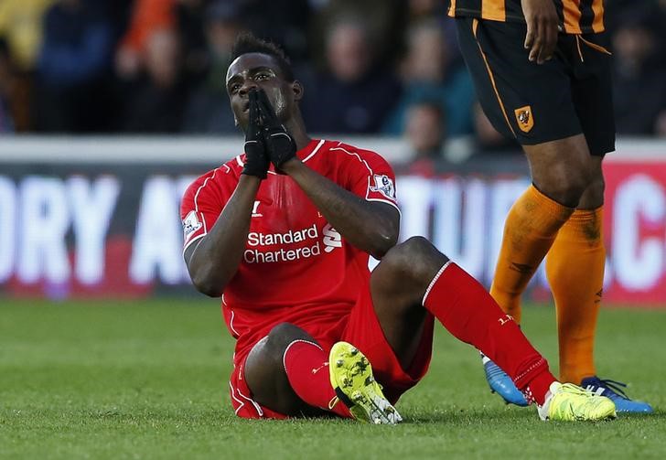 © Reuters. Atacante Mario Balotelli durante partida do Liverpool contra o Hull City pelo Campeonato Inglês