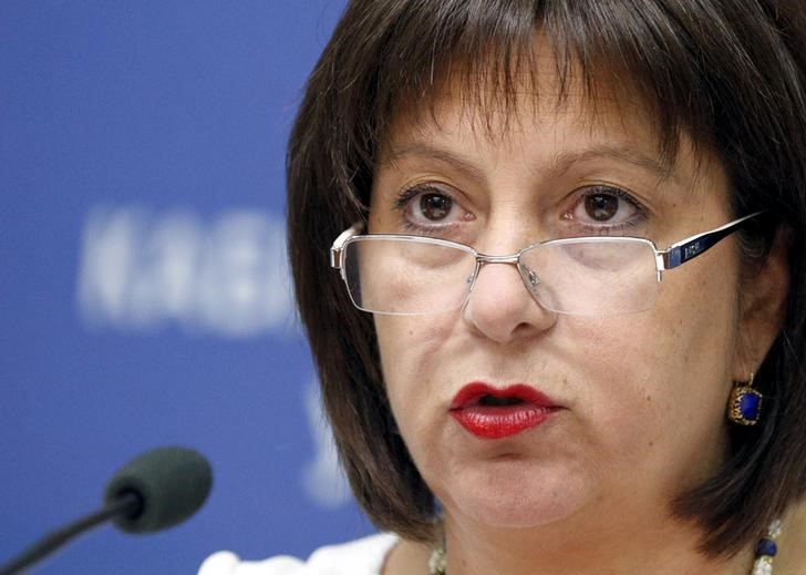 © Reuters. Ministra das Finanças da Ucrânia, Natalia Yaresko, concede entrevista