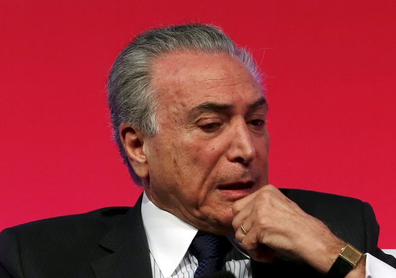 © Reuters. Vice-presidente, Michel Temer, em São Paulo