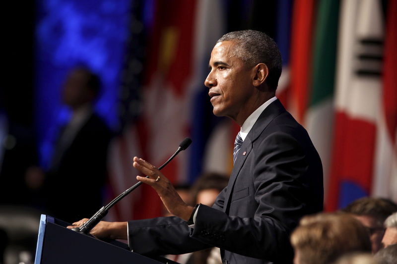 © Reuters. Presidente dos Estados Unidos, Barack Obama, durante evento no Alasca