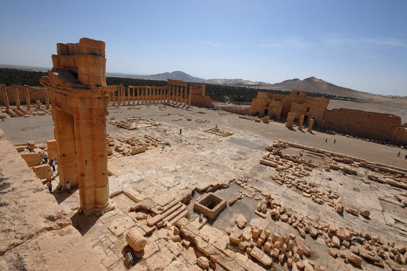 © Reuters. Imágenes por satélite confirman destrucción de templo en ciudad siria de Palmira