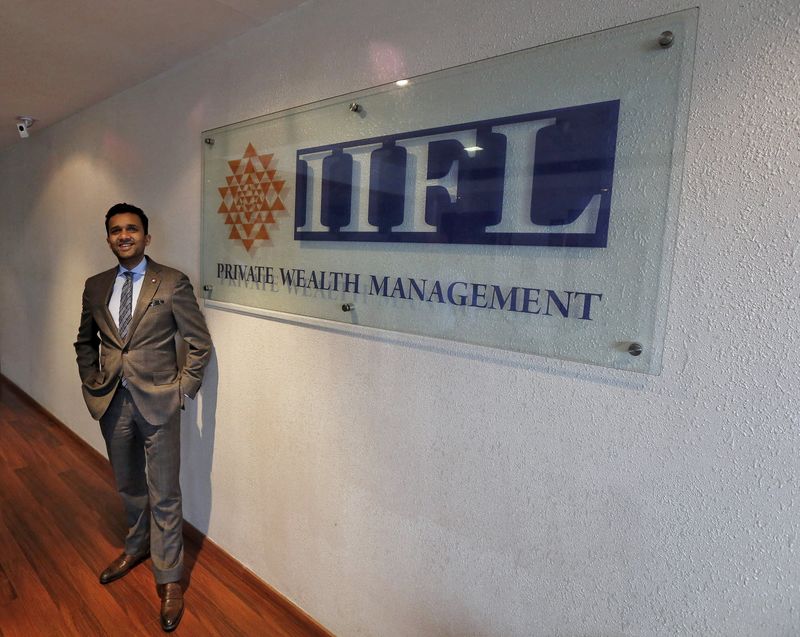 © Reuters. Shah, executive director of IIFL Private Wealth Management, poses for a picture at the IIFL centre in Mumbai