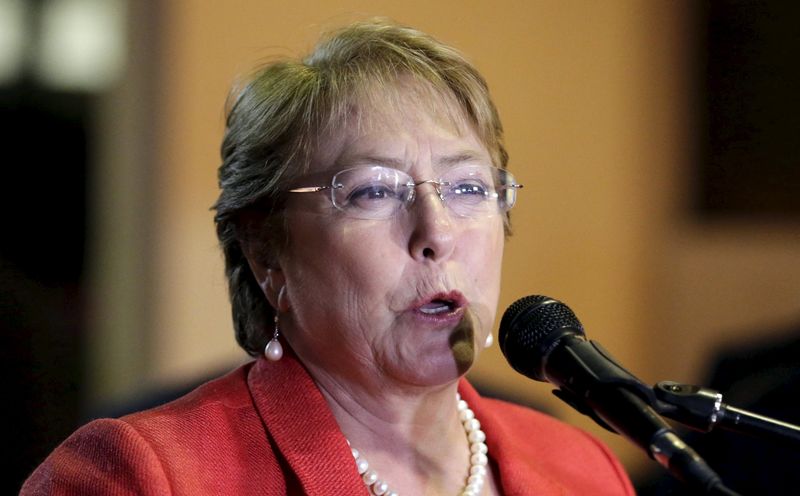© Reuters. Presidente do Chile, Michelle Bachelet, durante evento em Assunção