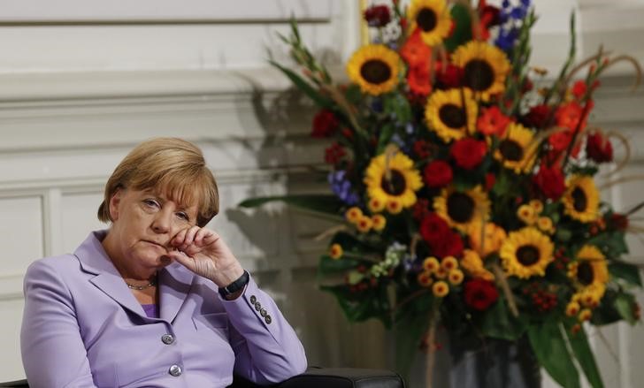 © Reuters. Chanceler alemã, Angela Merkel, durante evento em universidade na Suíça