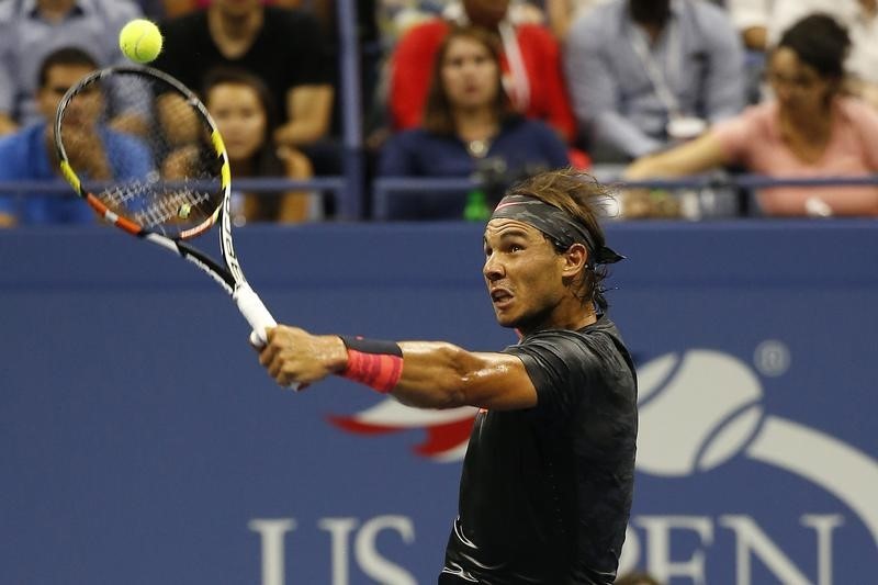 © Reuters. Nadal es eliminado por Fognini en Abierto de EEUU, Feliciano avanza y Ferrer cae 