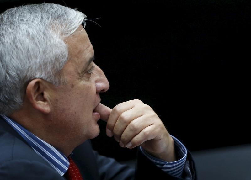 © Reuters. Juez Guatemala aplaza hasta el martes imputación a expresidente Pérez Molina