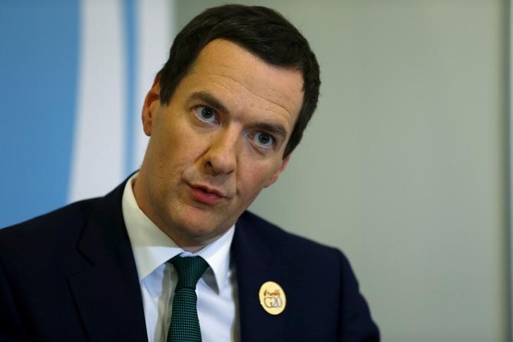 © Reuters. British Finance Minister George Osborne answers a question during an interview with Reuters in Ankara