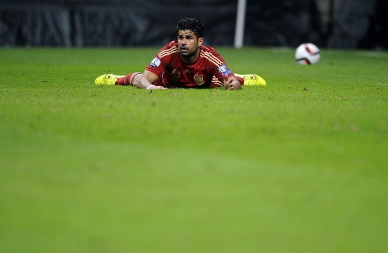 © Reuters. Del Bosque defiende a Diego Costa a pesar de no marcar ante Eslovaquia