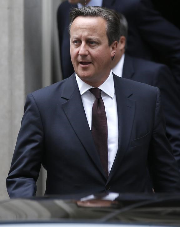 © Reuters. كاميرون: ضربة بريطانية بطائرة بدون طيار قتلت مقاتلين بريطانيين للدولة الإسلامية بسوريا
