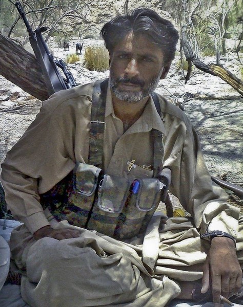 © Reuters. Baluch, leader of the Baluchistan Liberation Front, is seen at an undisclosed location in Pakistan's Baluchistan province