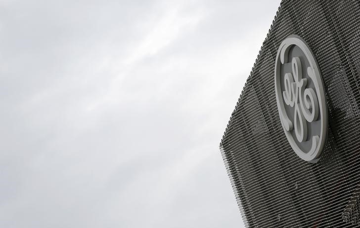 © Reuters. The logo of US conglomerate General Electric is pictured at the company's site in Belfort