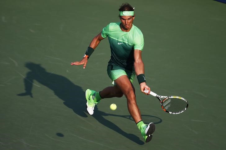 © Reuters. Rafael Nadal, da Espanha, em jogo do Aberto dos EUA