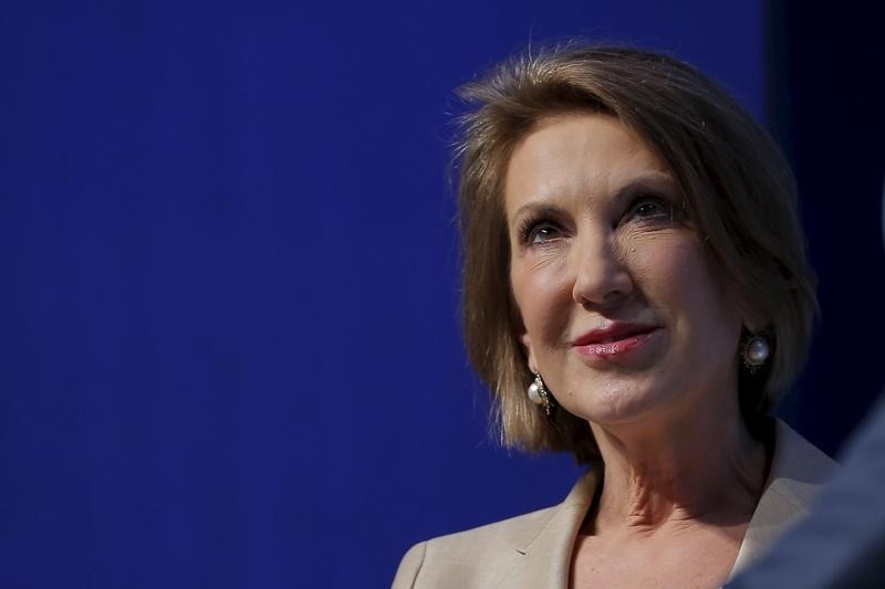 © Reuters. Republican presidential candidate Carly Fiorina speaks at the Sirius XM presidential candidate forum during the Republican National Committee (RNC) summer meeting in Cleveland