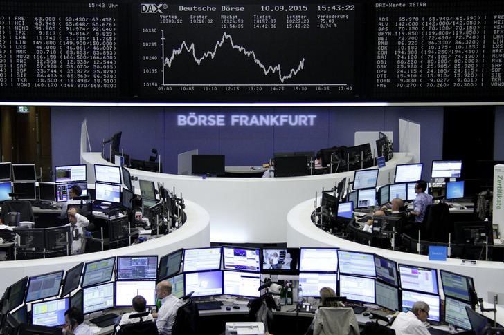 © Reuters. الأسهم الأوروبية تتراجع وفي مقدمتها الشركات التي لها انكشاف على البرازيل