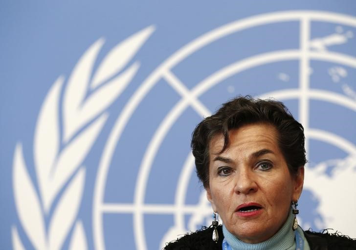 © Reuters. Christiana Figueres, da ONU, concede entrevista em Genebra