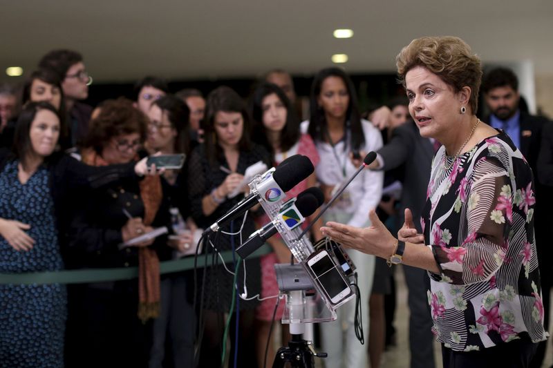 © Reuters. Presidente Dilma Rousseff no Palácio do Planalto